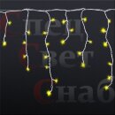 Гирлянда бахрома Постоянное свечение ЭКОНОМ 24 м тепло-белая белый провод
